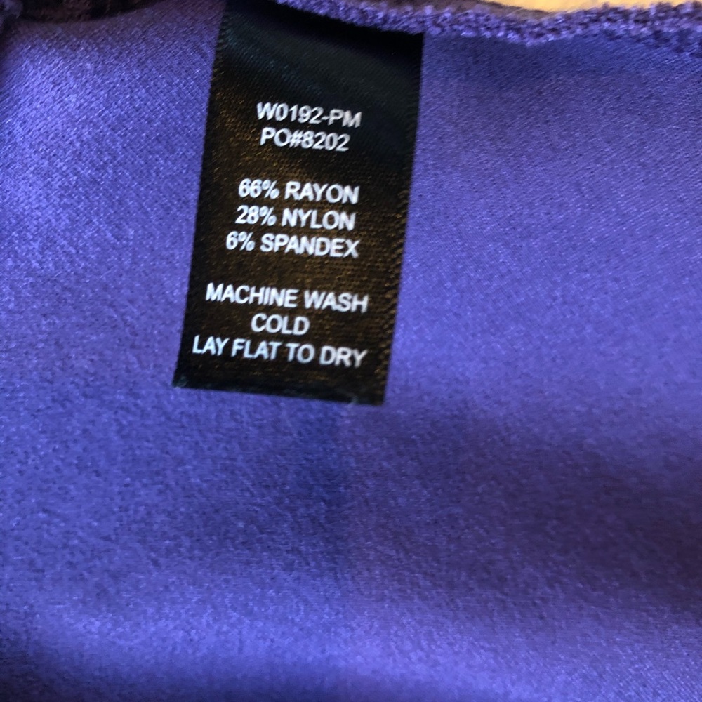 Betabrand Peplum Purple Top Cap Sleeves Size Med - Picture 4 of 4
